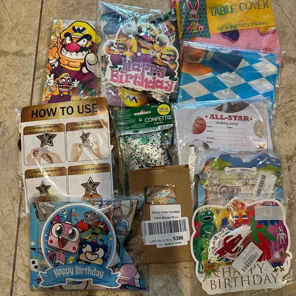 Party birthday supplies
